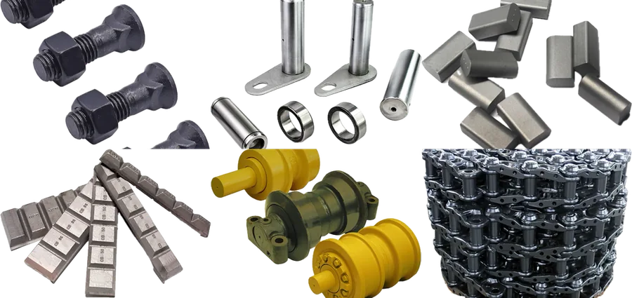 Accessories — pins, shafts, chocky bars and chains